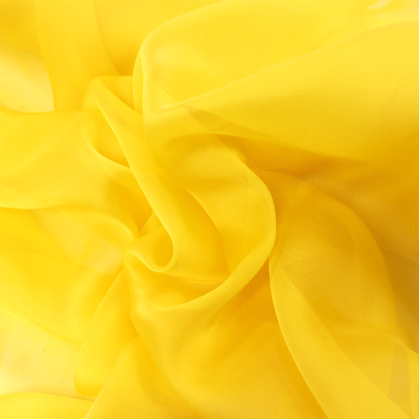 Bright Yellow Silk Chiffon, 54"- 1 yard