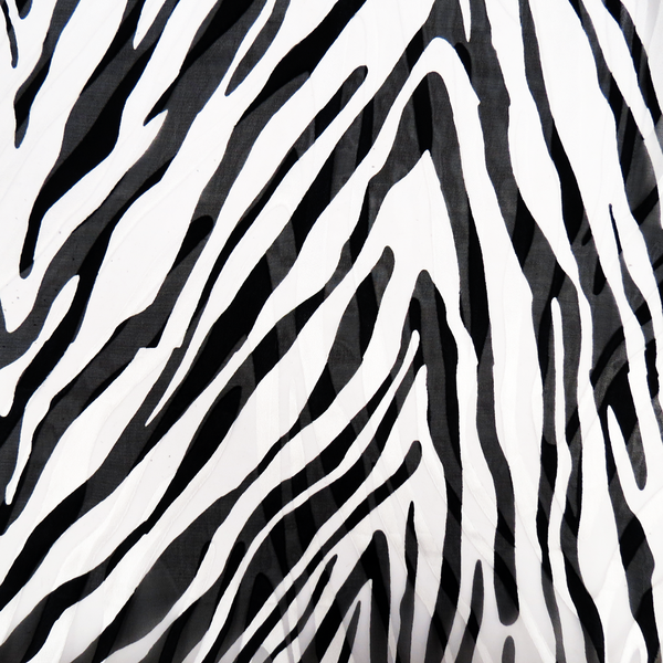 Zebra Lines Silk Chiffon Print, 54" Wide- 1 Yard